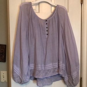 ANTHROPOLOGIE peasant top tunic size small